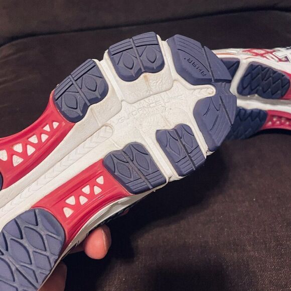 Excellent ASICS GEL-Nimbus 17 Grey Ruby Pink Purple Womens size 11 US Medium - Picture 12 of 13